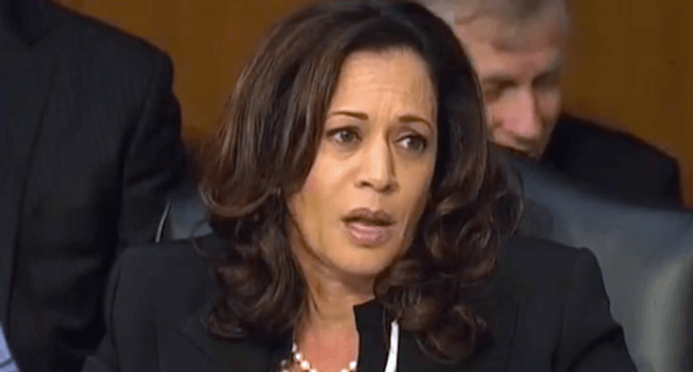 Kavanaugh flounders as Kamala Harris grills him over whether he's talked to Trump's personal attorney