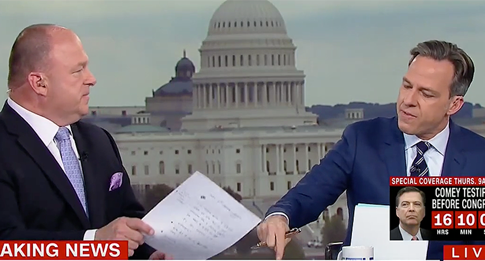 WATCH: Jake Tapper calls BS on Trump ally's claim that closed-door Comey meetings weren’t a big deal