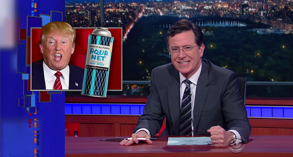 Colbert mocks Trump for telling coal miners not to vote — and then obsessing about his silly hair