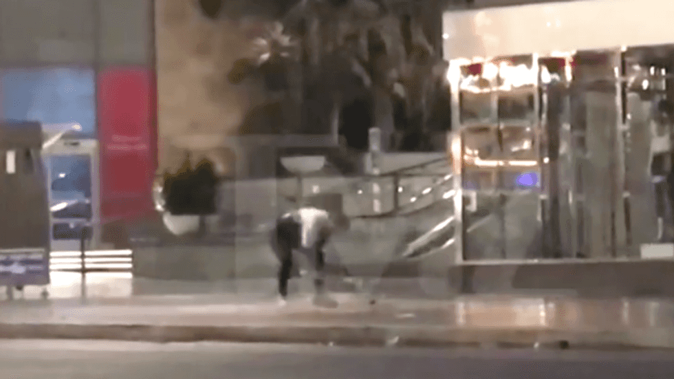 WATCH: Man seen 'going to town' on Trump's Walk of Fame star with a pickax