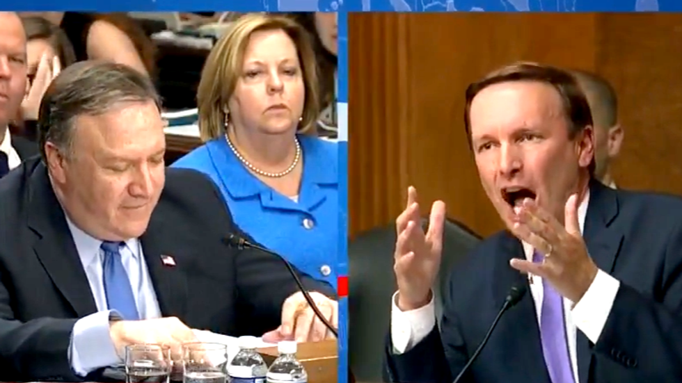 Senator demands Pompeo answer the differences between Trump's Twitter rants and actual US policy