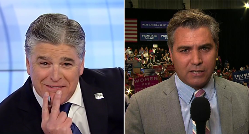 Fox News' unglued Sean Hannity curses out CNN's Jim Acosta