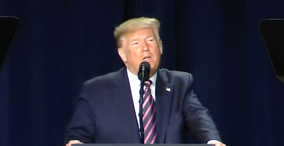 ‘As Godless as it gets’: Viewers disgusted as Trump turns the National Prayer Breakfast into a ‘psychopathic’ campaign speech