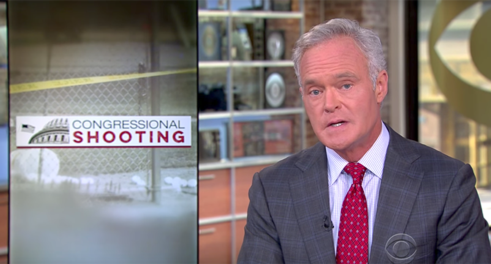 'Violence begins with words': CBS news anchor blames baseball field attack on 'violent rhetoric'