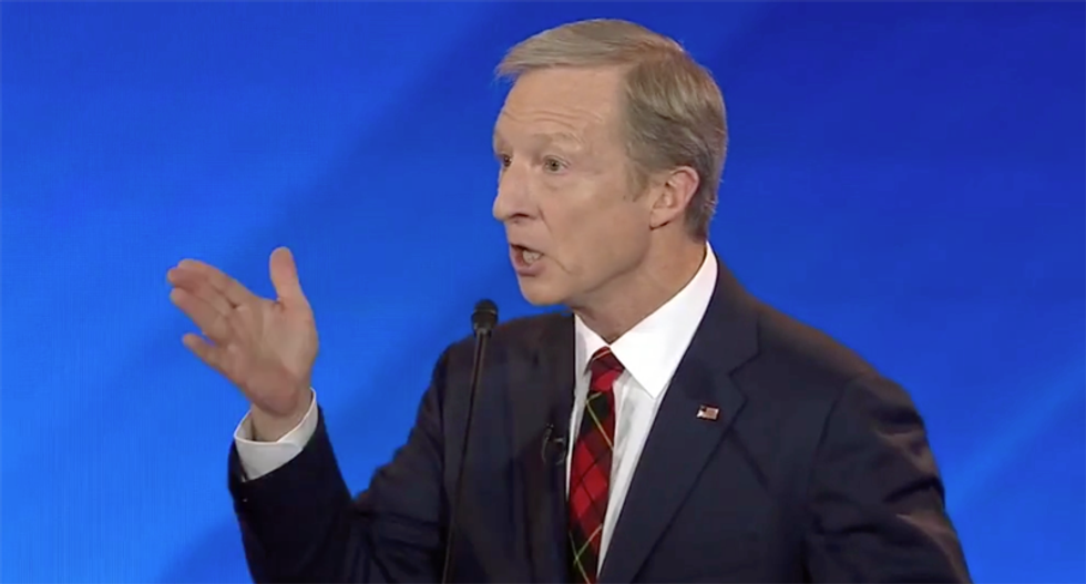 Debate audience goes wild as Tom Steyer lectures Democrats to stop arguing about health care and focus on Trump
