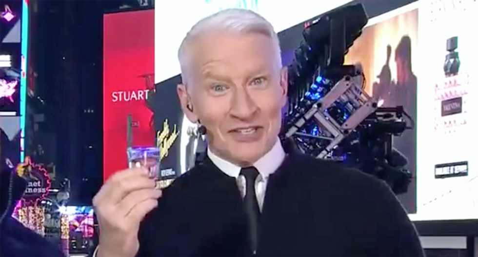 Watch Anderson Cooper own one of Trump’s biggest Hollywood supporters during NYE special