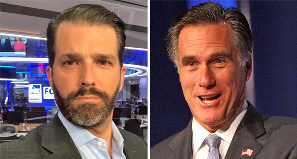 Trump Jr ridiculed for unfollowing Mitt Romney: ‘Do you think he was … triggered?’