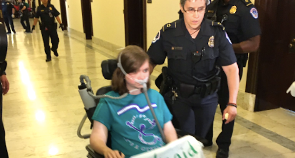 WATCH: 'Blood on the floor' as Capitol police drag Trumpcare protesters from outside McConnell’s office