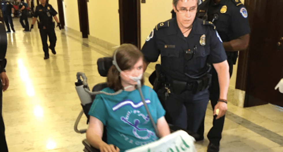WATCH: 'Blood on the floor' as Capitol police drag Trumpcare protesters from outside McConnell’s office