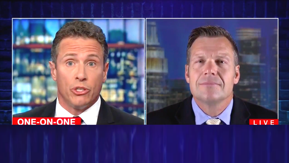 Trump-loving Kris Kobach reverses course on overseeing his own recount --  tells CNN’s Chris Cuomo he'll recuse himself