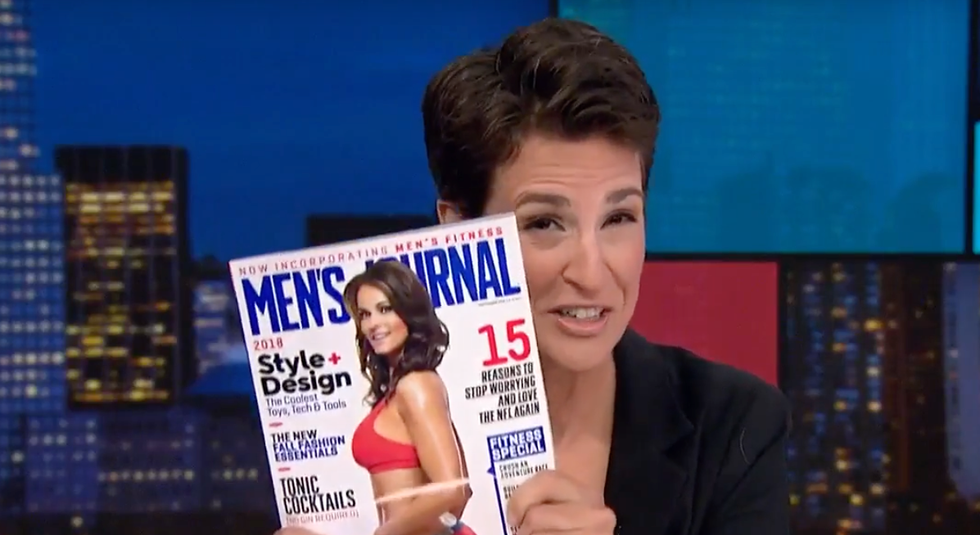 MSNBC's Rachel Maddow explains 'somewhat hilarious' reason why Trump mistress Karen McDougal is on Men's Journal cover