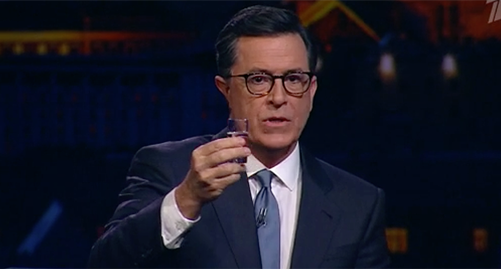 Stephen Colbert travels to Russia to 'cut out the middleman' and formally announces he will challenge Trump in 2020