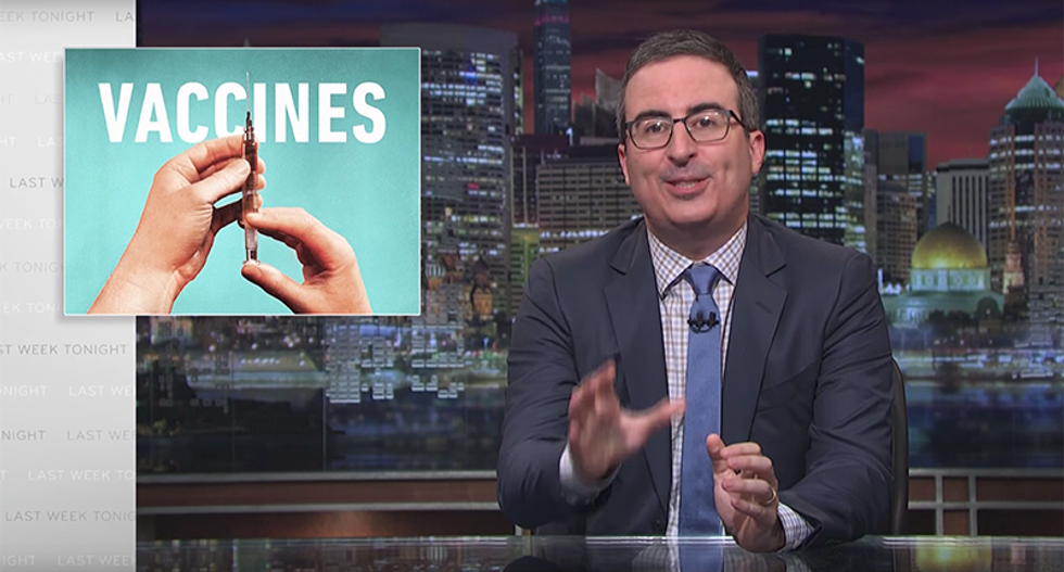 John Oliver shreds anti-vaxxers: Don’t believe Trump — kids don’t get autism from ‘science juice’