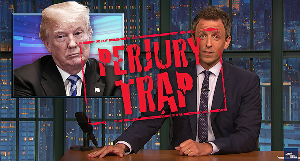 Seth Meyers: ‘If there’s any trap tailor-made for Trump -- it’s a perjury trap'