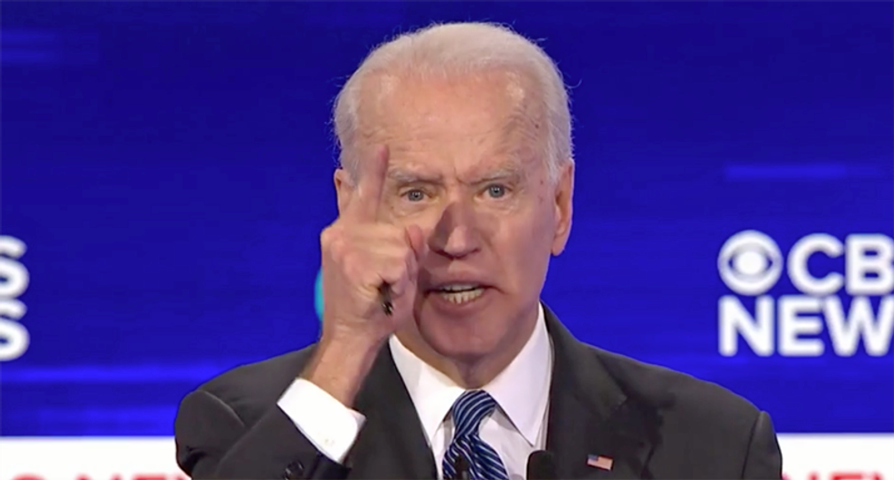 Bernie Sanders booed after Joe Biden went on the offense on gun control at #DemDebate