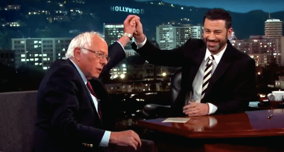Bernie Sanders credits Jimmy Kimmel for Trump debate -- which he sees as chance to seize nomination