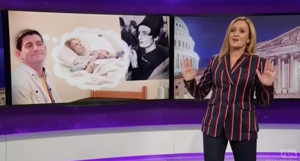 WATCH: Sam Bee brutalizes Paul Ryan for 'jerking it to poor people losing healthcare to pay for tax cuts’