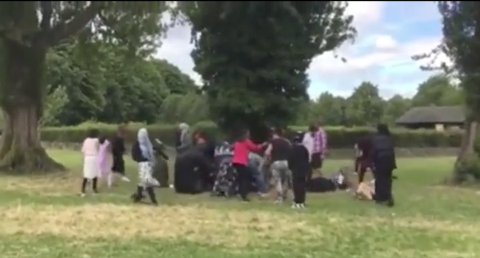 WATCH: Racist mob attacks Muslim women and children at Ramadan celebration in park