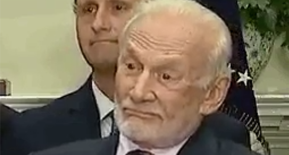 WATCH: Buzz Aldrin floored as Trump humiliates himself attempting to talk about science and space