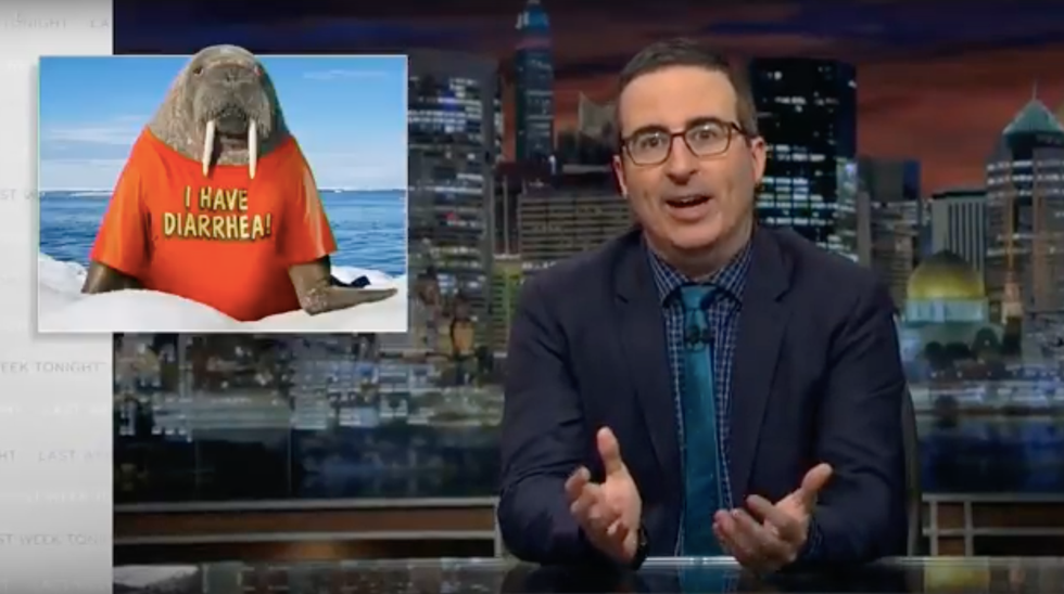John Oliver explains why Trump is like a walrus wearing a T-shirt that says: 'I have diarrhea'