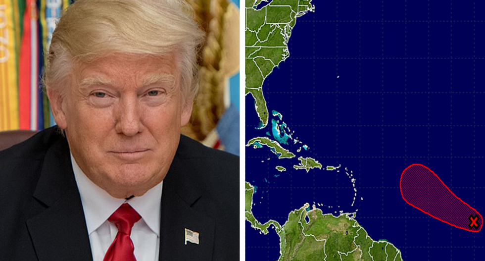 Trump retweets Irma updates from his sons as storm approaches Florida mainland