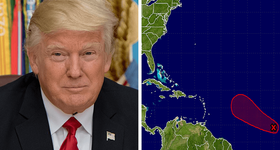 Trump retweets Irma updates from his sons as storm approaches Florida mainland