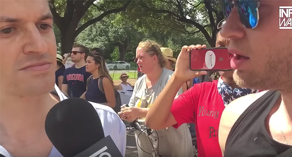 WATCH: InfoWars shouter tries to ambush progressive Texas candidate – and goes down in flames
