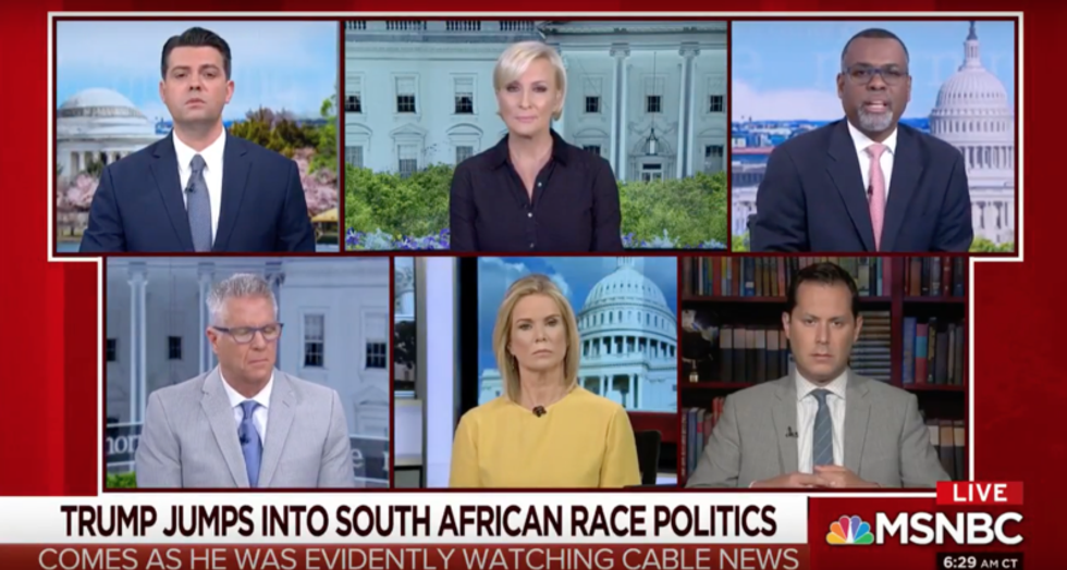 South Africa tweets show ‘morally debased’ Trump ‘will do anything’ to change the subject from Cohen: MSNBC panelist
