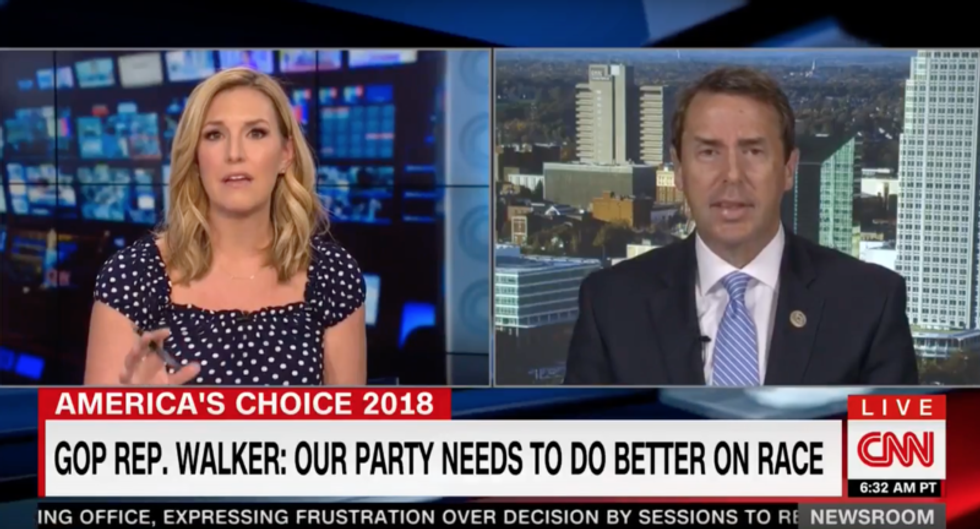 GOP congressman stammers as CNN’s Poppy Harlow grills him for not denouncing Trump's racism