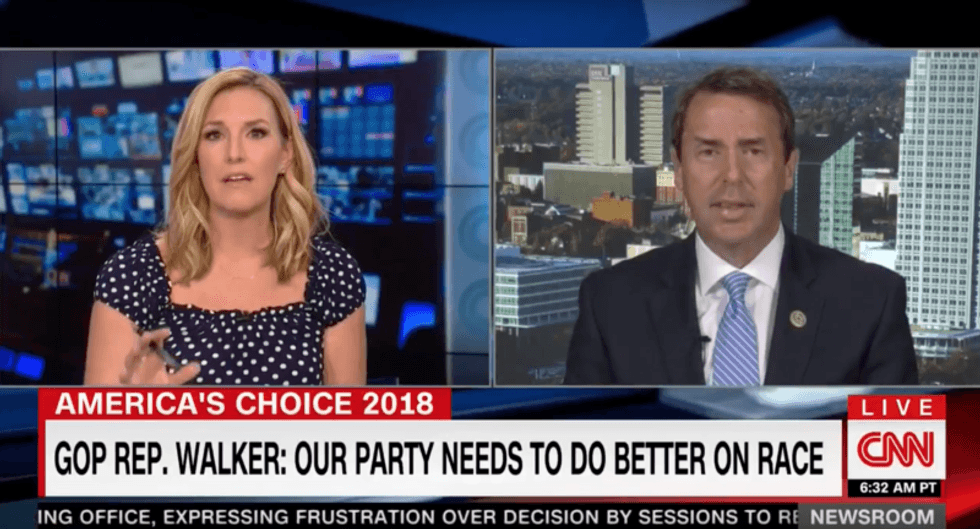 GOP congressman stammers as CNN’s Poppy Harlow grills him for not denouncing Trump's racism