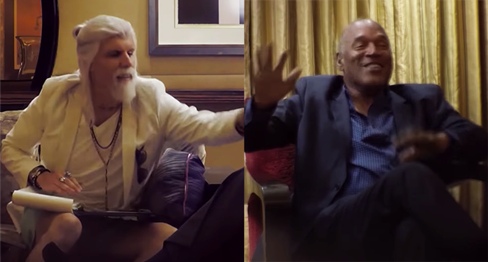 Watch what happens when Sacha Baron Cohen calls OJ Simpson a 'Ladykiller' to his face