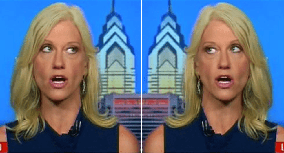 'She'd defend a steaming pile of sh*t': Internet lambasts Kellyanne Conway for trying to rescue Trump Jr.
