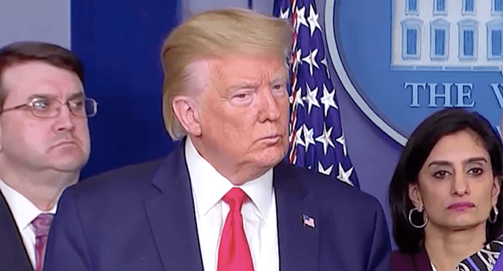 ‘Moron’ Trump shredded for claiming coronavirus ‘snuck up on us’ -- one day after insisting he always knew it was a pandemic