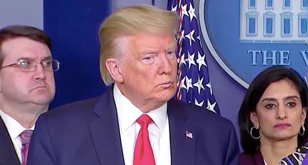 ‘Moron’ Trump shredded for claiming coronavirus ‘snuck up on us’ -- one day after insisting he always knew it was a pandemic