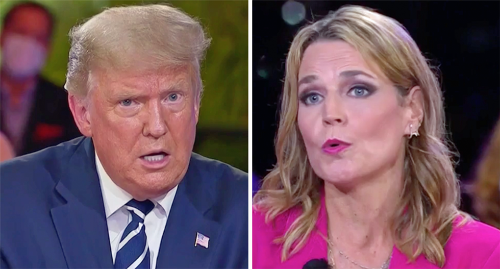 Trump refuses to answer key question about suspicious finances after Savannah Guthrie grilling
