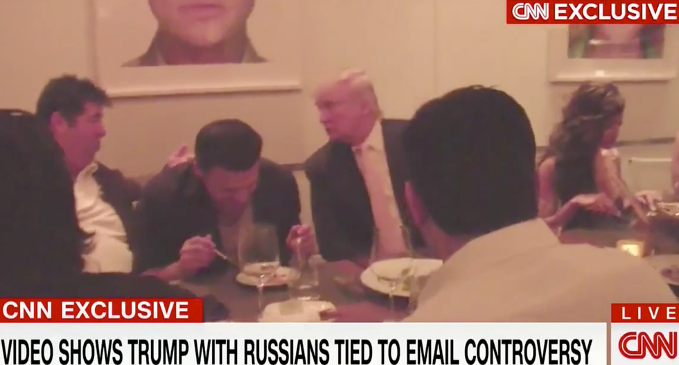 WATCH: CNN obtains footage of Trump palling around with Russian figures at the center of Don Jr.'s emails