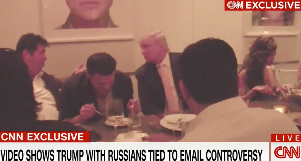 WATCH: CNN obtains footage of Trump palling around with Russian figures at the center of Don Jr.'s emails