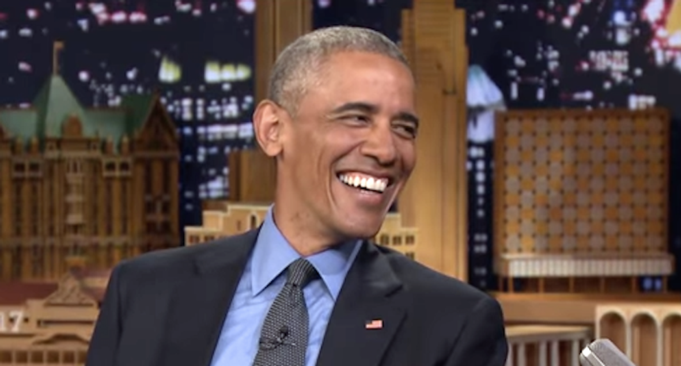 Obama mops the floor with Trump on 'The Tonight Show': 'Orange is not the new black'