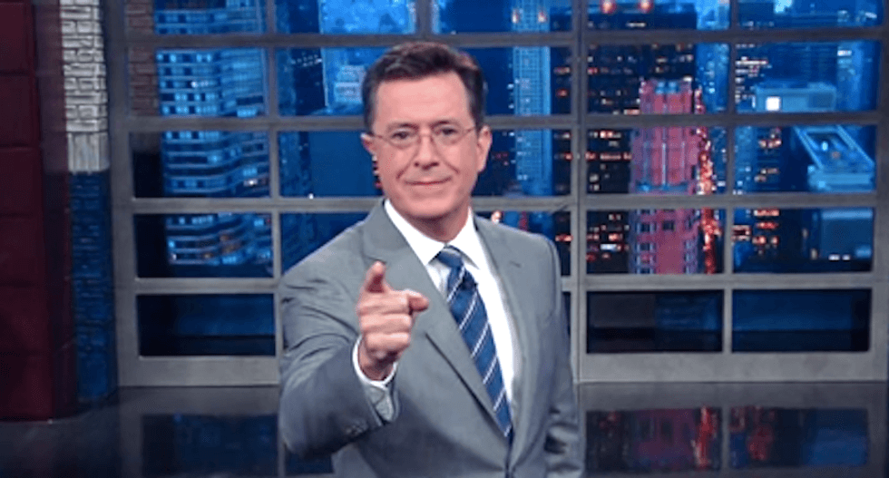 Stephen Colbert wonders if a white supremacist will pick Trump's VP 'and he'll just retweet it'