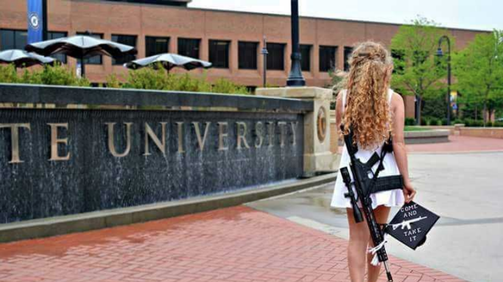Kent State tells 'gun girl' alum she can't hold right-wing rally on campus unless a student group supports her
