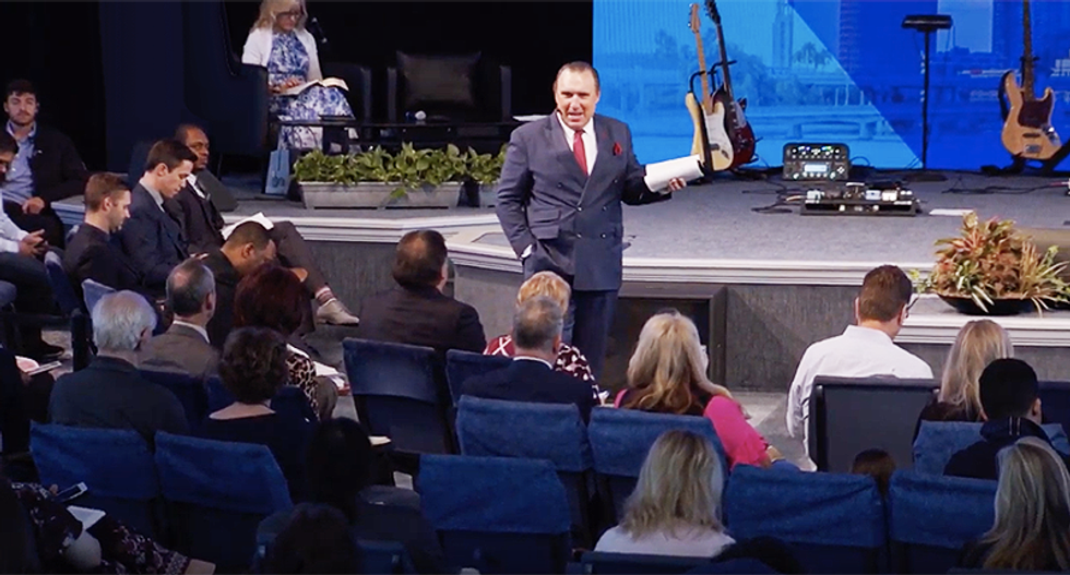 Florida residents pack into megachurch after pastor promises cure for coronavirus