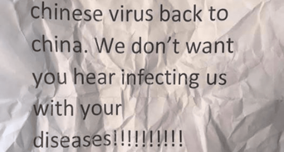 Asian couple targeted for racist abuse echoing Trump's 'Chinese virus' slurs
