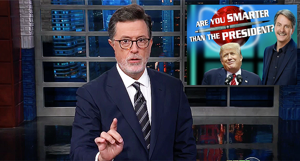 'Everyone's a winner': Colbert introduces new game show called 'Are you Smarter Than the President'