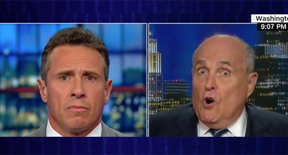 'Crazy': CNN's Chris Cuomo tells Rudy Giuliani that Trump has gone nuts with 'treason' accusation