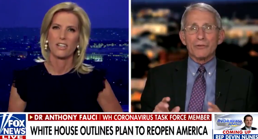 Anthony Fauci shuts down Laura Ingraham when she complains we didn't have lockdowns over AIDS