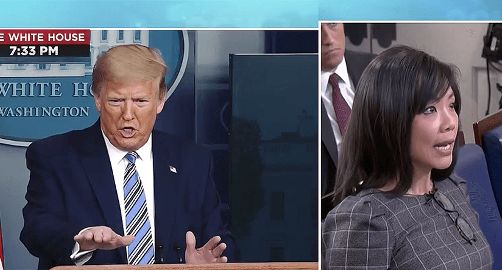 'Nice and easy. Just relax. Keep your voice down': Trump lashes out at CBS reporter asking tough questions