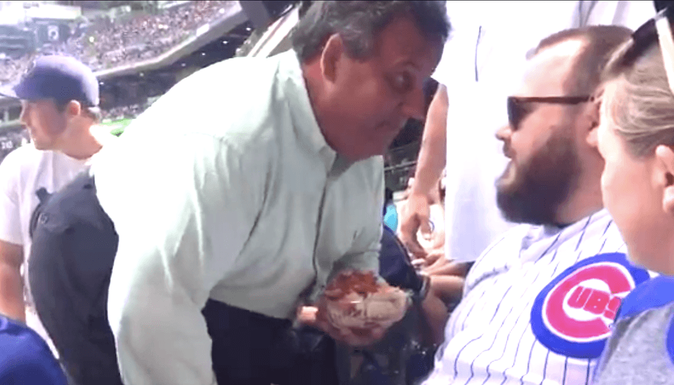 WATCH: Chris Christie gets in angry face-to-face confrontation at Wisconsin baseball game