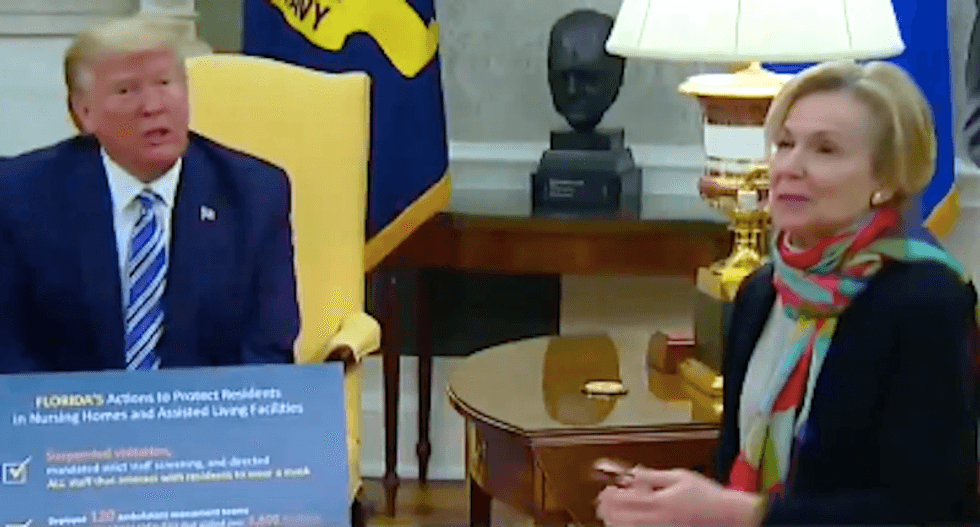 Indignant Trump demands an apology from reporter for misstating testing numbers