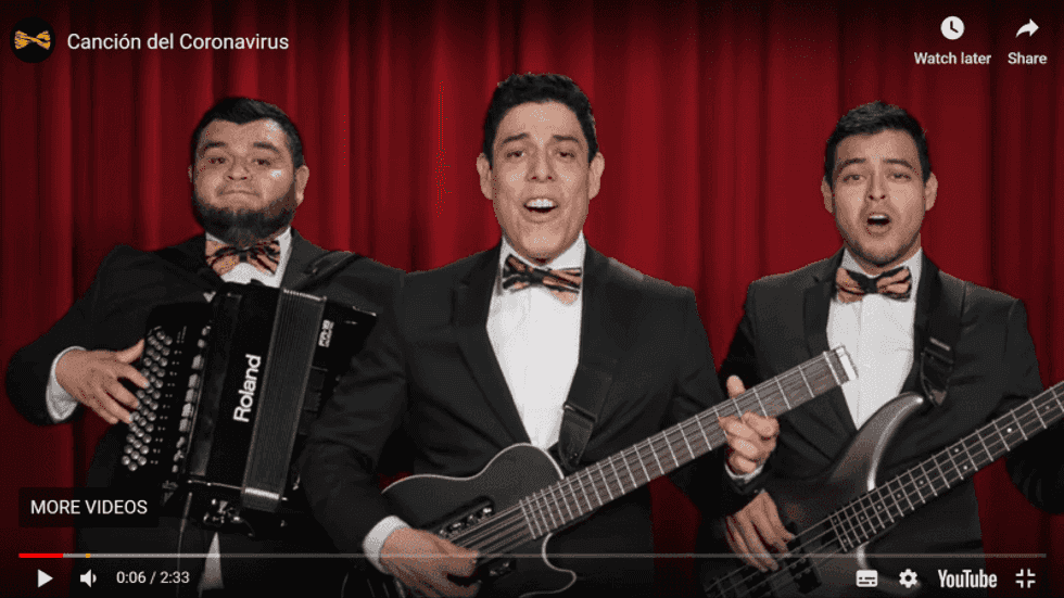 A selection of Latin American and Caribbean ‘coronavirus songs’