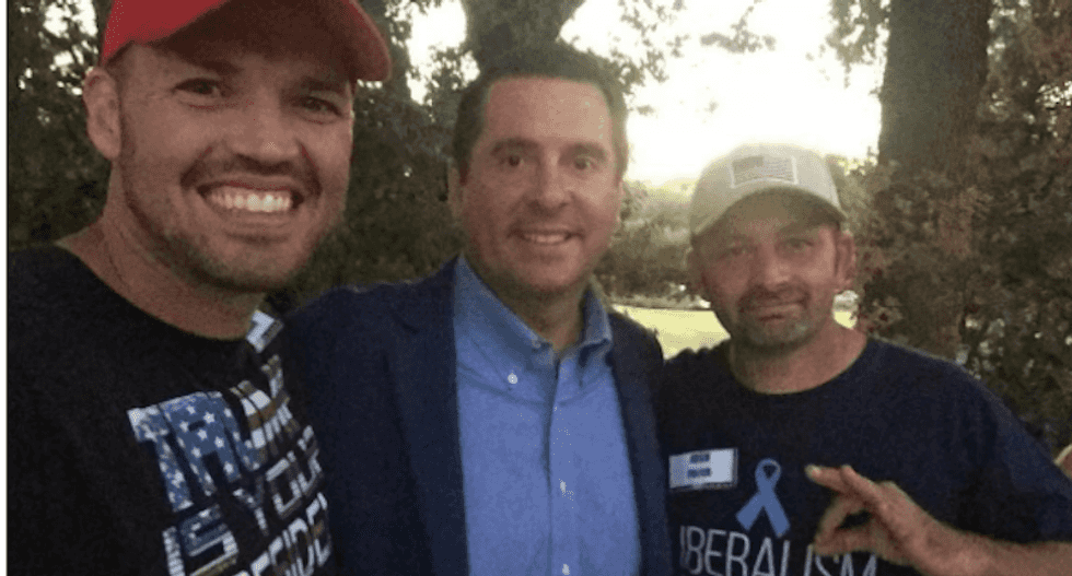 Proud Boy photographed with Devin Nunes insists white power sign wasn't being flashed